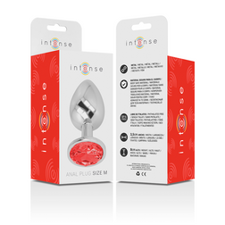 INTENSE PLUG ANAL EN METAL AVEC CRISTAL ROUGE TAILLE M