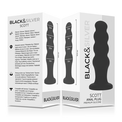 BLACKSILVER PLUG ANAL EN SILICONE SCOTT PREMIUM NOIR