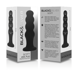 BLACKSILVER PLUG ANAL EN SILICONE SCOTT PREMIUM NOIR