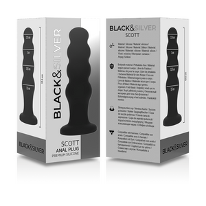 BLACKSILVER PLUG ANAL EN SILICONE SCOTT PREMIUM NOIR