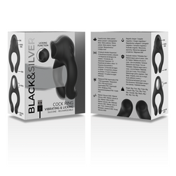 Cockring Black & Silver 3 moteurs avec stimulateur oral