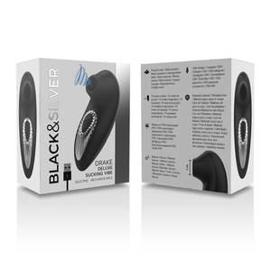 BLACKSILVER DRAKE DELUXE SUCKING VIBE RECHARGEABLE SILICONE NOIR