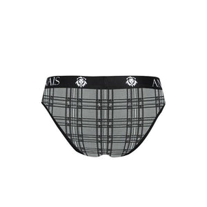 Slip homme microfibre imprimé carreaux — emballage