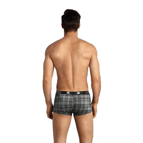 Boxer homme microfibre imprimé carreaux — vue de profil