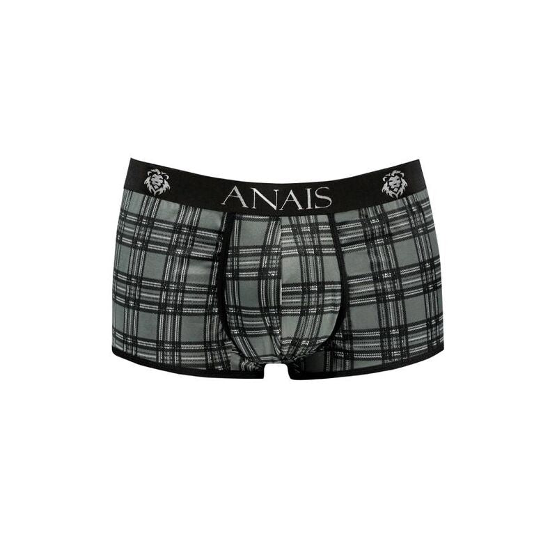 Boxer homme microfibre imprimé carreaux — gros plan