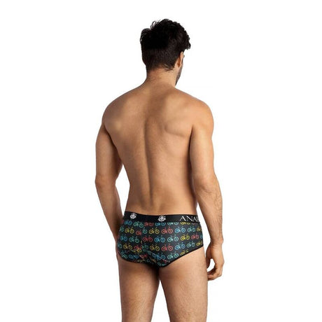 Slip homme microfibre imprimé vélos colorés — vue de profil