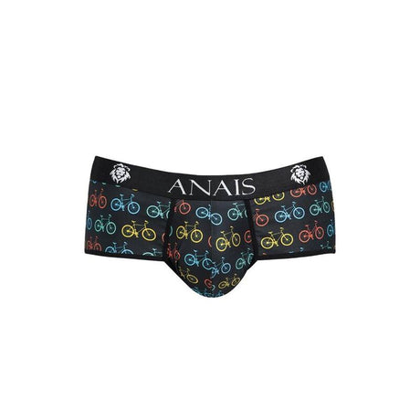 Slip homme microfibre imprimé vélos colorés — gros plan