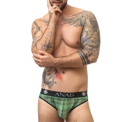 Slip homme tartan vert élasthanne taille S plaisir adulte