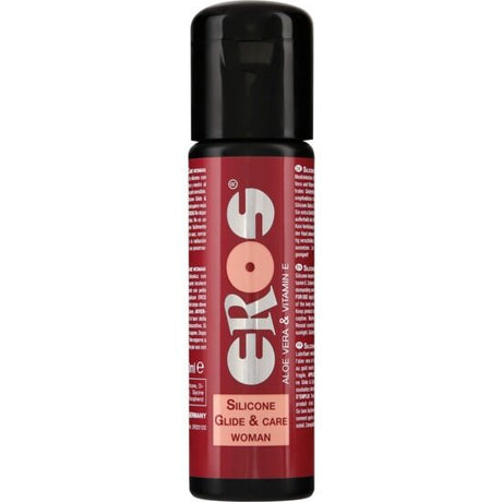 Lubrifiant silicone soin aloe vera 100 ml — Silicone Glide & Care · Eros Classic Line · Lubrifiants base silicone