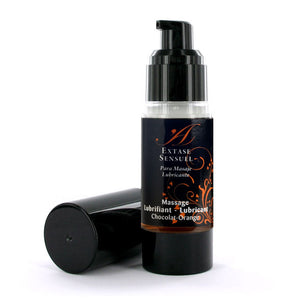 Huile de massage chauffante chocolat orange 30 ml — vue de profil