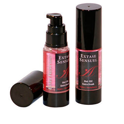Huile massage de la marque Extase Sensual modèle Hot Oil Extra Fresh pour le plaisir intime.