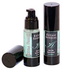 Huile massage de la marque Extase Sensual modèle Extra Fresh pour le plaisir intime.