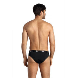 Slip mini noir uni microfibre — Petrol