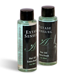 Huile de massage effet glacial menthe eucalyptus 100 ml — Extase Sensual