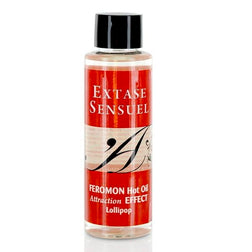 Huile de massage chauffante aux phéromones saveur Lollipop 100 ml — Extase Sensual