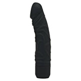 Gode vibro réaliste silicone noir 20 cm — Original Classique · Get Real · Godes Réalistes