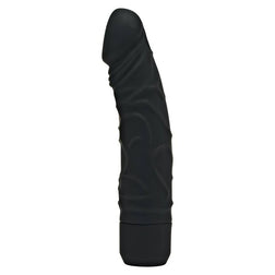 Gode vibro réaliste silicone noir 20 cm pour homme