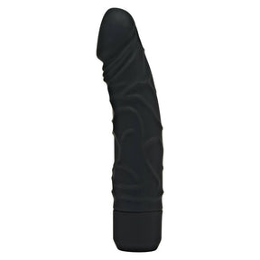 Gode vibro réaliste silicone noir 20 cm — Original Classique · Get Real · Godes Réalistes
