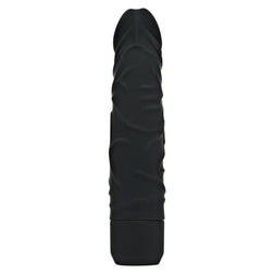 Gode vibro réaliste silicone noir 20 cm — Original Classique