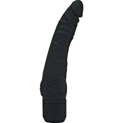 Gode vibrant slim silicone noir 22 cm pour homme