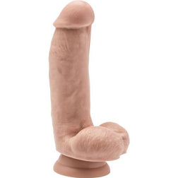 Gode réaliste chair 15 cm avec testicules et ventouse — 6 Inch Dildo en PVC chair 15.0 cm avec base ventouse plate