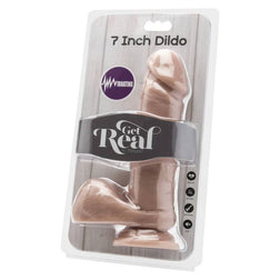 Gode vibrant réaliste avec testicules 18 cm et télécommande filaire