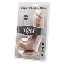 Get Real realistic vibrating dildo with testicles 20.5 cm — packaging