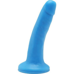Gode ventouse Gode initiation dual density bleu 15 cm avec ventouse — Happy Dicks en PVC bleu 15.2 cm avec base ventouse p...