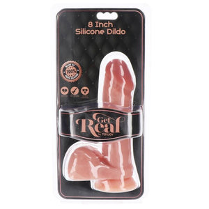 GET REAL GODE EN SILICONE 205 CM AVEC BALLES PEAU