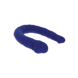 Mini dildo doble realista azul de 25 cm — vista detallada