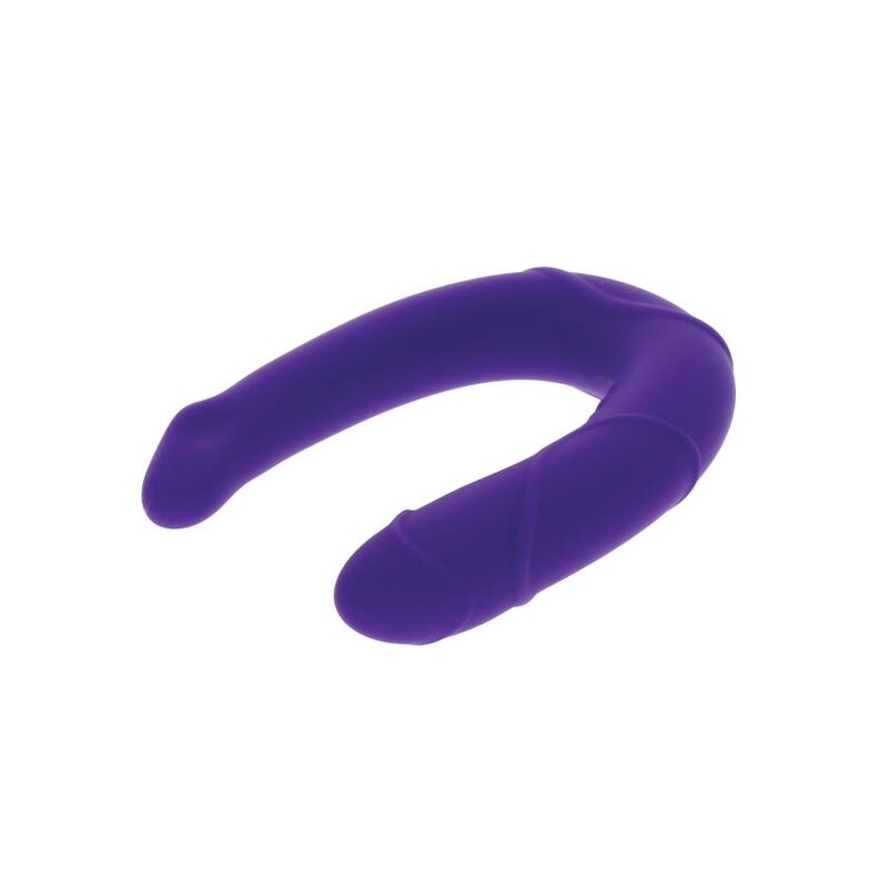 Mini double dong réaliste 25 cm violet — en situation