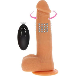 Gode vibrant à billes rotatives massantes 21,5 cm avec télécommande pour homme