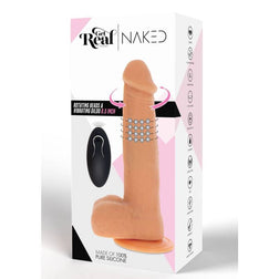 Gode vibrant à billes rotatives massantes 21,5 cm avec télécommande — Naked Rotating