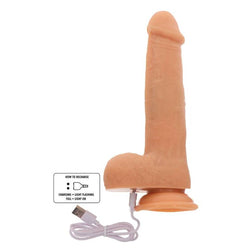 Gode vibrant à billes rotatives massantes 21,5 cm avec télécommande — Naked Rotating