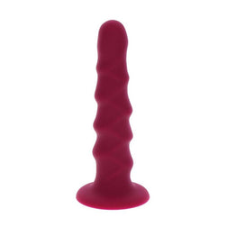 Gode silicone Get Real côtelé 12 cm rouge