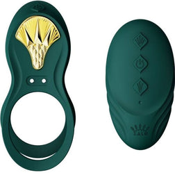 Cockring vibrant Zalo BAGUE VIBRANTE COUPLES BAYEK VERTE vu de face
