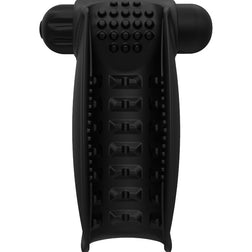 Vue de profil de la gaine vibrante en silicone texturé