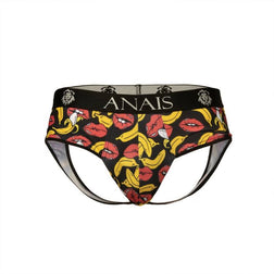 Jock bikini noir imprimé bananes pop — Banana
