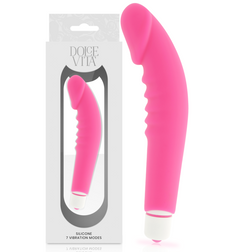 Gode réaliste Gode vibrant réaliste nervuré 15,8 cm