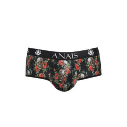 Jock bikini noir imprimé roses et crânes — Power