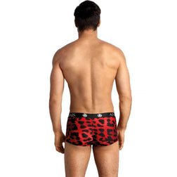 Boxer trunk rouge imprimé léopard — Savage
