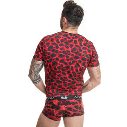 T-shirt imprimé léopard rouge — Savage S