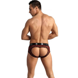 Bikini jock open-back imprimé léopard rouge — Tribal
