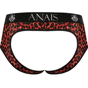 Bikini jock open-back imprimé léopard rouge — emballage