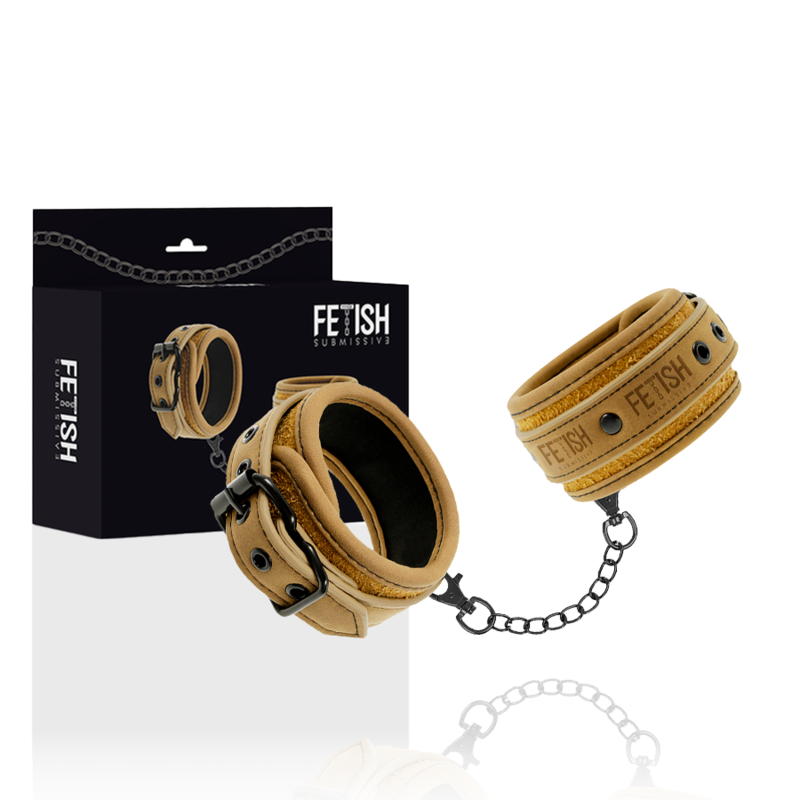 FETISH SUBMISSIVE ORIGIN MENOTTES EN CUIR VEGAN AVEC DOUBLURE EN NEOPRENE
