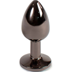 Plug métal anthracite poli 7 cm taille S — gros plan