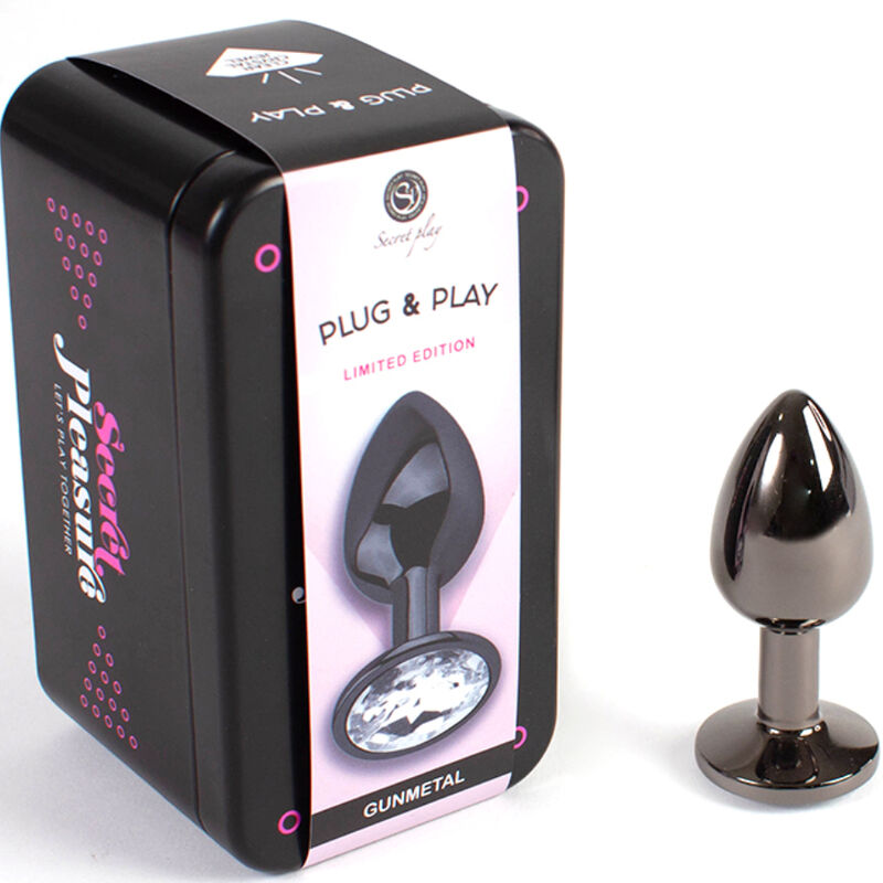 Plug métal anthracite poli 7 cm taille S — Plug & Play · Secretplay Toys · Plugs bijoux