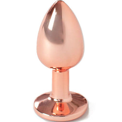 Plug métal or rose poli 7 cm taille S — gros plan