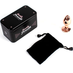Plug métal or rose poli 7 cm taille S — emballage