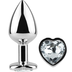 Plug anal Secretplay Toys Plug métal cœur cristal transparent 7 cm taille S — Plug & Play Heart en Aluminium transparent 7...